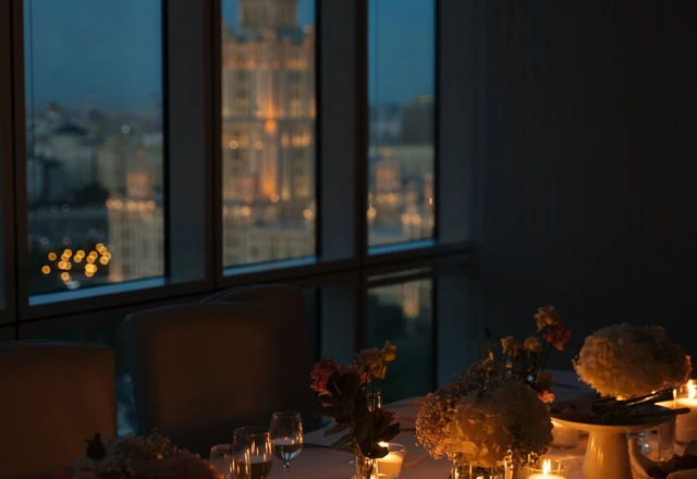 Свадебный проект ЦМТ Москва / WTC Wedding Залы с видом на Арбат и Сити - фото 9