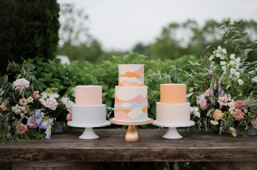 свадебный торт с переходом свадебный торт